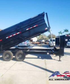 Alternative view of DT-162-P4-GN PJ 16′ GOOSENECK DUMP TRAILER 4′ SIDE 8 TON 16,000 GVWR 7X16 TELESCOPIC CYLINDER