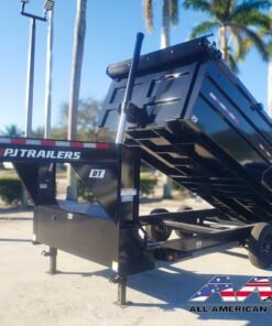 DT-162-P4-GN PJ 16′ GOOSENECK DUMP TRAILER 4′ SIDE 8 TON 16,000 GVWR 7X16 TELESCOPIC CYLINDER