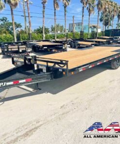 F8-20+4-MR PJ 24′ DECKOVER EQUIPMENT TRAILER 8 TON 16,000 GVWR 20+4 MONSTER RAMPS LR-G TIRES