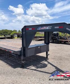 Alternative view of GN14-25+5MR AATC 30′ GOOSENECK 15,500 GVWR REAL STEEL RAMPS