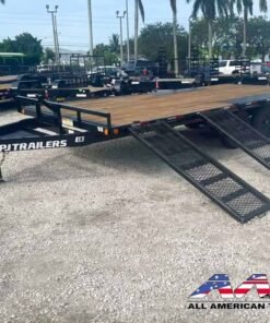 Alternative view of L6-182 PJ 18′ DECKOVER EQUIPMENT TRAILER 9,899 GVWR 8.5X18 SLIDE IN RAMPS