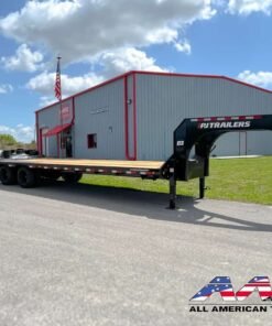 LD215-25+5MR PJ 30′ GOOSENECK TRAILER 15 TON 30,000 GVWR W/ MONSTER RAMPS LR-H TIRES