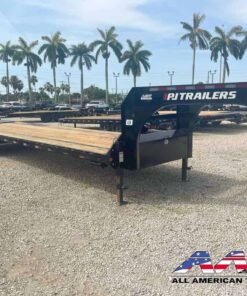 LS-30+5MR PJ 35′ GOOSENECK TRAILER 8 TON 15,680 GVWR W/ MONSTER RAMPS LRG TIRES