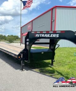 LS-402-SIR PJ 40′ GOOSENECK TRAILER 8 TON 15,680 GVWR W/ SLIDE IN RAMPS LRG TIRES