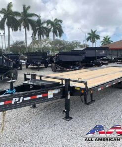 PL-20+5MR PJ 25′ DECKOVER EQUIPMENT TRAILER 25,000 GVWR 20+5 MONSTER RAMPS