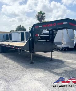 Alternative view of YDX-34-HYD MAXX-D 34′ HYDRAULIC DOVETAIL TRAILER 25,990 -30,000 GVWR 8.5X34 W/ 12′ DOVETAIL – HYDRAULIC JACKS -15,000 lb Axles